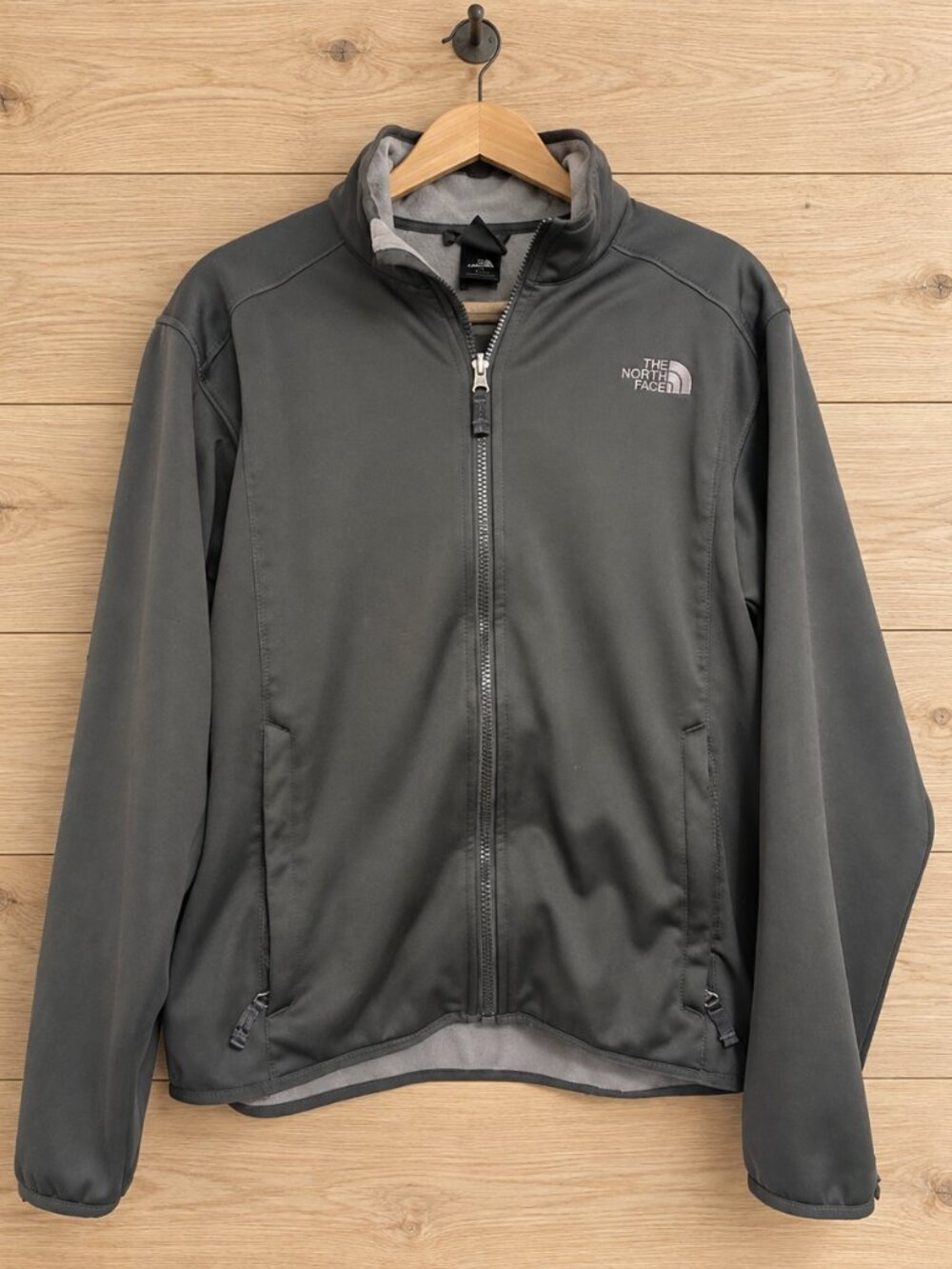 The North Face Gray Fleece Lined Full Zip Jacket Size Large